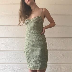NWT Cynthia Rowley Sage Beaded Mini Dress